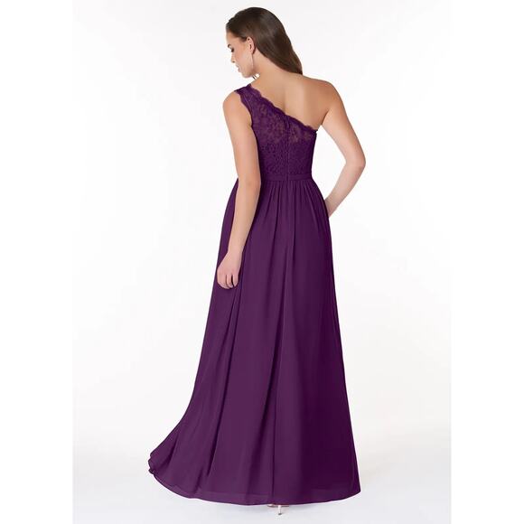 Azazie bridesmaid dress prom Size A10 GRAPE not dusty purple. pockets - Picture 6 of 9